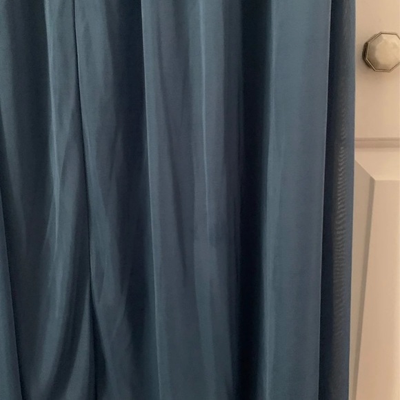 David’s Bridal Steel Blue Bridesmaid Gown - Picture 5 of 7